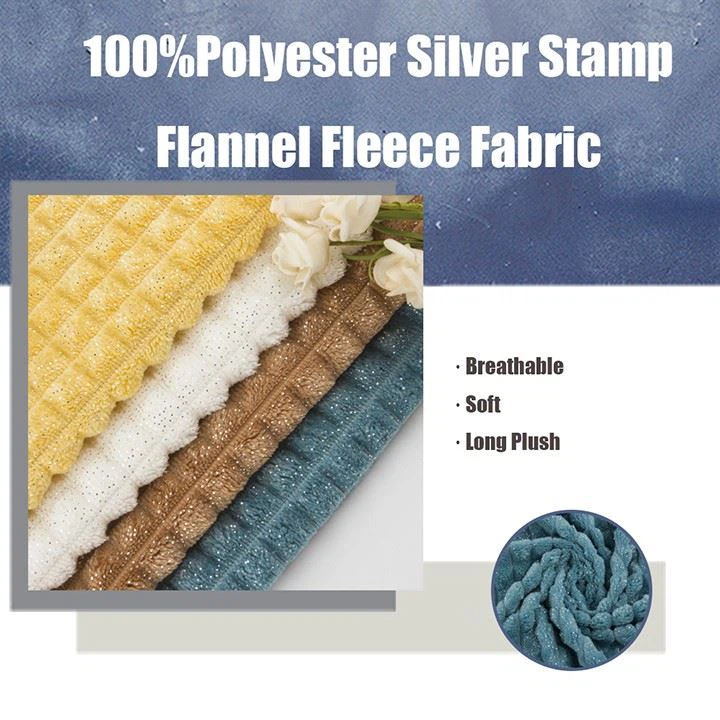 Stamp Silver Jacquard Flannel Fabric Stamp Silver Jacquard Flannel Fabric