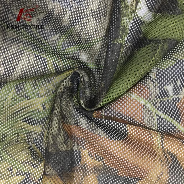 Tejido de malla 100 % poliéster con estampado MK