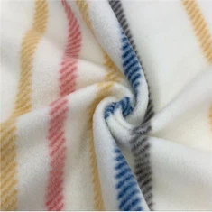 Tejido polar de rayas con estampado de poliéster