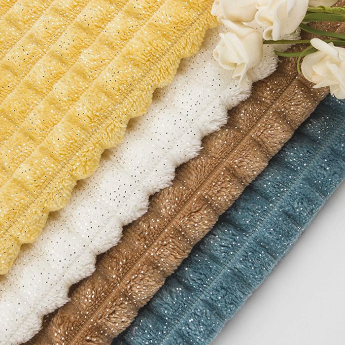 Tela de franela Jacquard con estampado plateado