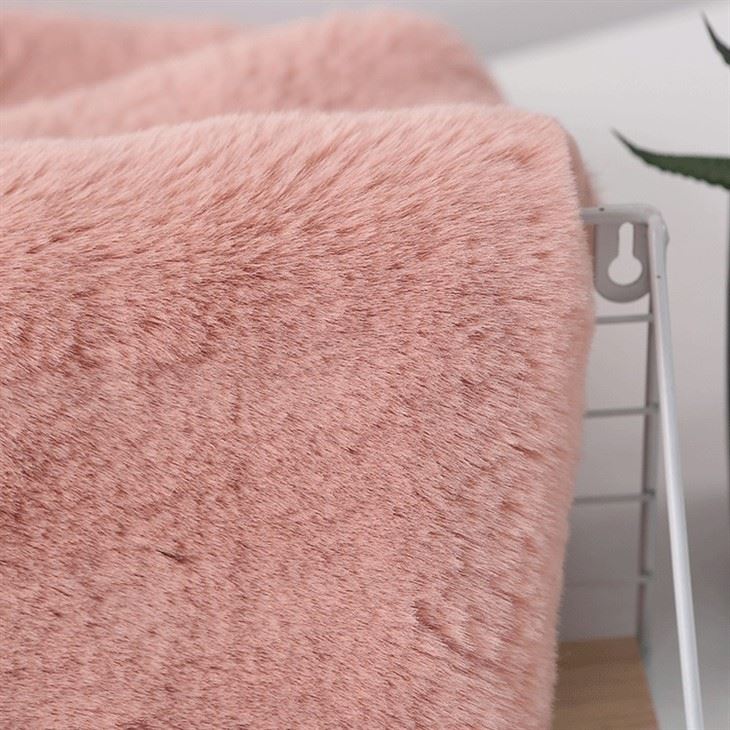 Hot Sale Factory 100% Polyester Large Rabbit Fur Fleece Fabric For Garment/Collar/ Home Textiles/Blankets In Winter