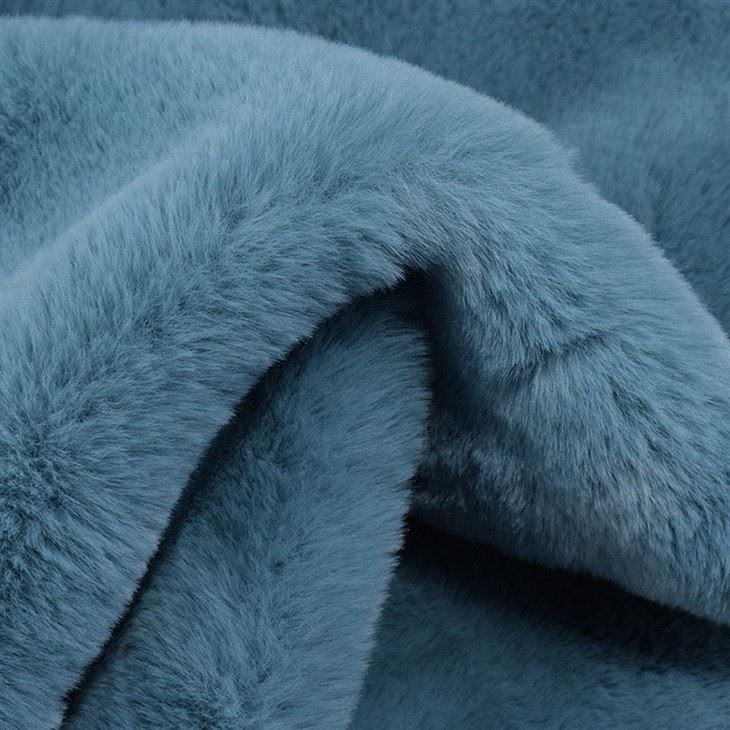 Hot Sale Factory 100% Polyester Large Rabbit Fur Fleece Fabric For Garment/Collar/ Home Textiles/Blankets In Winter