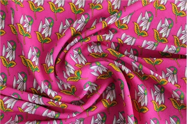 Tela estampada de doble cara 100 % viscosa para faldas y camisas